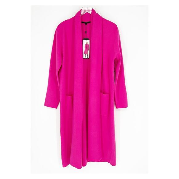 NWT MAXSPORT Knit Duster Cardigan L Pink - Picture 1 of 7